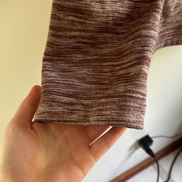 Mountain Hardwear Purple Heathered Print Zip Up Microfleece Sweater LARGE - Picture 9 of 10